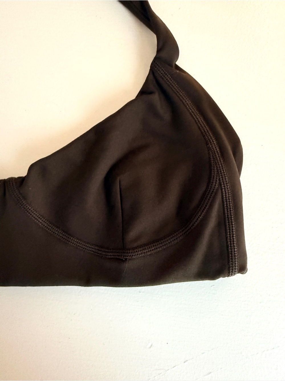 Halter Contour Sports Bra in Velvet Brown - Picture 6 of 8